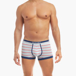 Stretch Trunk 4-Pack // Blue Topaz + Star Print + Rasberry Wine + Americana Pop (S)