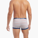 Stretch Trunk 4-Pack // Blue Topaz + Star Print + Rasberry Wine + Americana Pop (S)