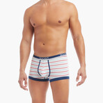 Stretch Trunk 4-Pack // Blue Topaz + Star Print + Rasberry Wine + Americana Pop (S)