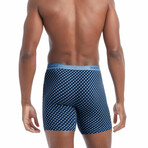 Stretch Boxer Brief 4-Pack // Printed Stripe + Navy Blazer + Turquoise + Geo X Print (S)