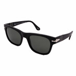 Mens PO3269s 95/58 Square Sunglasses  // Black + Green Polar