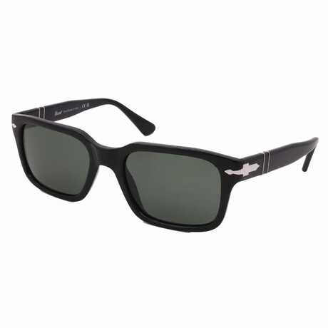 Mens PO3272S 95/31 Square Sunglasses  // Black + Green