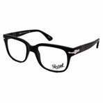 Persol  // Men's // PO3252V 95 Square Optical Glasses // Black + Clear Demo Lenses