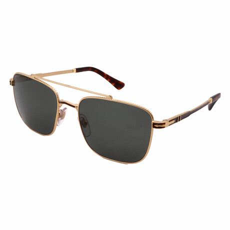 Persol // Men's PO2487S 110958 Sunglasses // Gold + Havana + Polar Green