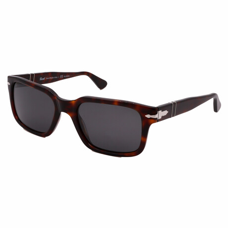 Men's Persol PO3272S 24/48 Square Sunglasses // Havana + Grey Polarized