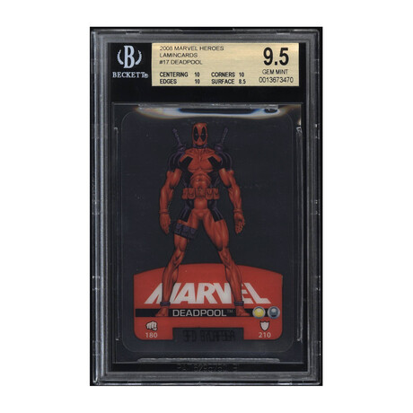 2008 Marvel Heroes Lamincards #17 Deadpool BGS 9.5  // Gem Mint