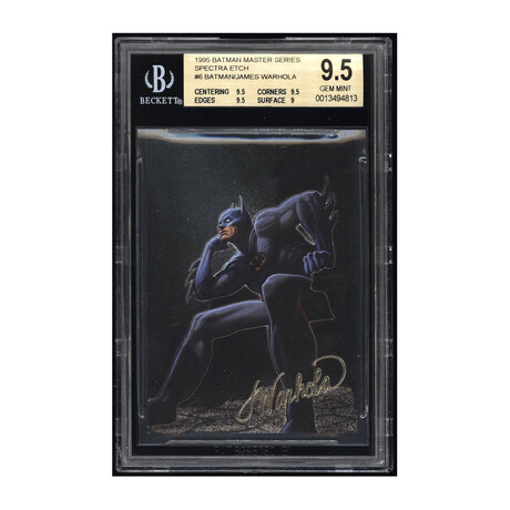 1995 Batman Master Series Spectra Etch #6 Batman James Warhola BGS 9.5 Gem Mint