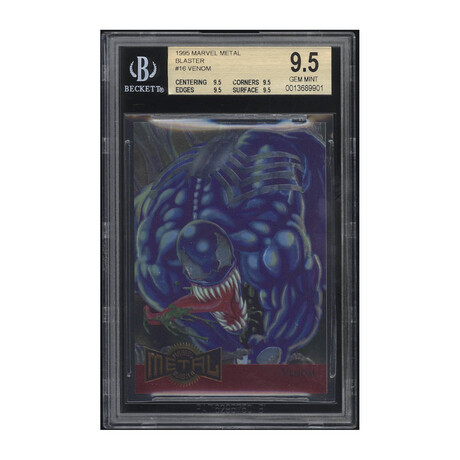 1995 Marvel Metal Blaster #16 Venom BGS 9.5 Gem Mint