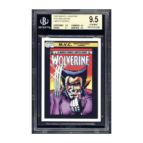 V1 1990 Marvel Universe #133 Wolverine Limited Series BGS 9.5 Gem Mint