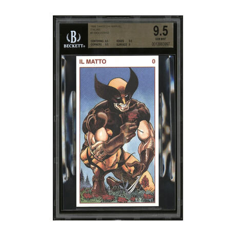 V1 1995 Tarocchi Marvel Italian #0 Wolverine BGS 9.5 Gem Mint