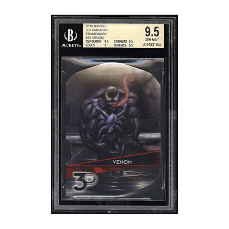 2015 Marvel 3-D Variants Framework #32 Venom BGS 9.5  // Gem Mint