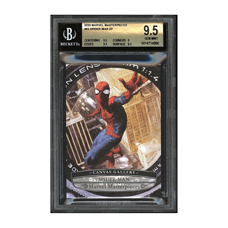 V1 2020 Marvel Masterpieces #93 Spider-Man SP BGS 9.5 Gem Mint