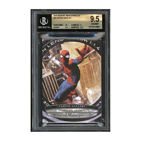 V2 2020 Marvel Masterpieces #93 Spider-Man SP BGS 9.5 Gem Mint