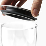 Podium Glass Storage Jar Set with Stand // Set of 5