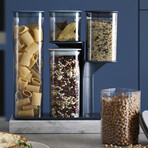 Podium Storage Jar Set with Stand // Set of 5 (Gray)