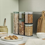 Podium Storage Jar Set with Stand // Set of 5 (Gray)