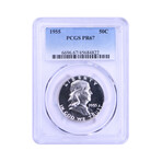 1955 Franklin Half Dollar // PCGS Certified Proof 67 // Deluxe Collector's Pouch
