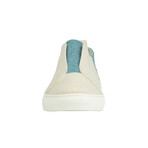 Unisex Recycled Canvas Slip-On Sneaker // Cream + Blue (Euro: 40)