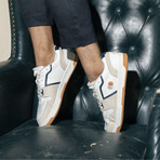 Unisex "Apple Leather" Vegan Sneakers // Beige + Navy (Euro: 39)