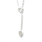 Cartier // 18k White Gold Mon Amour Diamond Necklace // 15.74" // Store Display