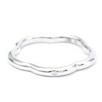 Chanel // 18k White Gold Camellia 1P Diamond Ring // Ring Size: 6.5 // Store Display