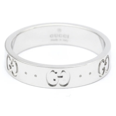 Gucci // 18k White Gold Icon Ring // Ring Size: 5.5 // Store Display