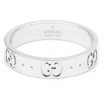 Gucci // 18k White Gold Icon Ring // Ring Size: 5.5 // Store Display