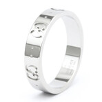 Gucci // 18k White Gold Icon Ring // Ring Size: 5.5 // Store Display