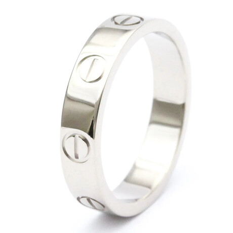 Cartier // 18k White Gold Love Ring // Ring Size: 4.5 // Store Display