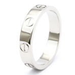 Cartier // 18k White Gold Love Ring // Ring Size: 4.5 // Store Display