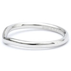 Tiffany & Co. // Platinum Curved Band Ring // Ring Size: 8 // Store Display
