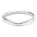 Tiffany & Co. // Platinum Curved Band Ring // Ring Size: 8 // Store Display