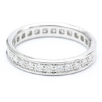 Cartier // 18k White Gold Full Eternity Ring With Diamond // Ring Size: 5.25 // Store Display