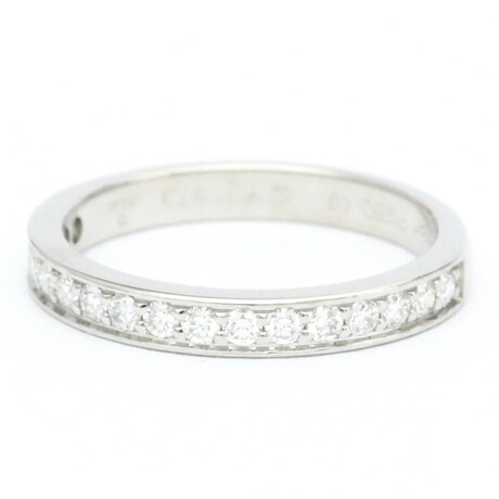Cartier // Platinum 1895 Half Eternity Wedding Ring // Ring Size: 4.75 // Store Display