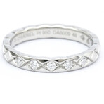 Chanel // 18k White Gold Coco Crush Ring With Diamond // Ring Size: 4.5 // Store Display
