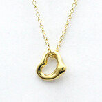 Tiffany & Co. // 18k Yellow Gold Open Heart Necklace // 15.94" // Store Display
