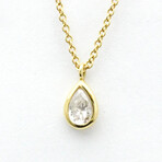 Tiffany & Co. // 18k Yellow Gold Diamond By The Yard Pear Shape Necklace // 16.33" // Store Display