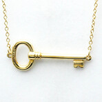 Tiffany & Co. // 18k Yellow Gold Key Necklace // 15.94" // Store Display