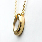 Tiffany & Co. // 18k Rose Gold T Two Circle Necklace // 15.74"-17.71" // Store Display