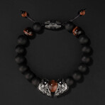 Skull Dragon Bracelet // Gold + Black (Small)