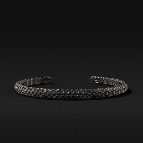 Snake Cuff Bracelet // Black Rhodum