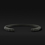 Snake Cuff Bracelet // Black Rhodum