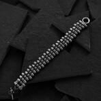 Bones Silver Bracelet // Silver (Small)