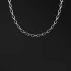 Raw Chain Necklace // Silver (18.9")