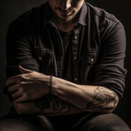 Snake Cuff Bracelet // Black Rhodum