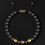 Geom Hematite Bracelet // Gold + Gray (Small)
