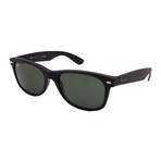 Ray-Ban // Unisex RB2132 646231 Square Non-Polarized Sunglasses // Black Rubber + Green G-15