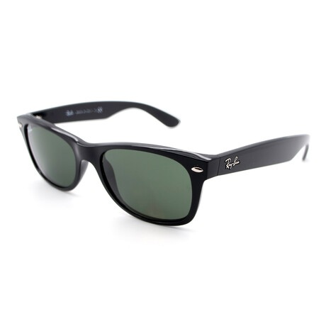 Unisex RB2132 901 Square Non-Polarized Sunglasses // Black + Green G-15