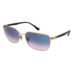 Mens RB3684 1/3F Non-Polarized Sunglasses // Gold + Clear Blue Gradient