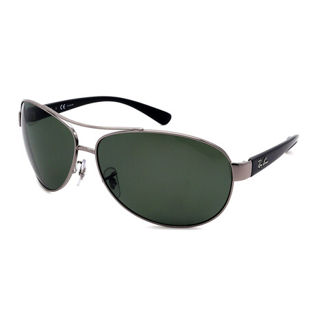 Unisex RB3386 4/9A Polarized Sunglasses // Gunmetal + Green